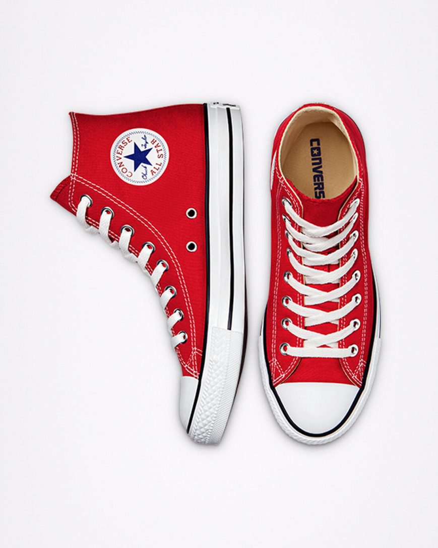 Tenis Converse Chuck Taylor All Star Classicos Cano Alto Feminino Vermelhas | PT F0597T4